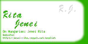 rita jenei business card